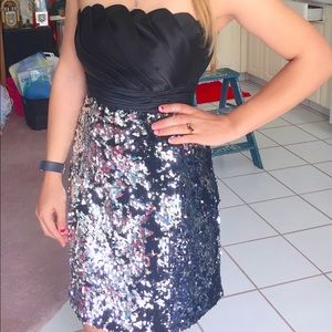 Black sequin dress